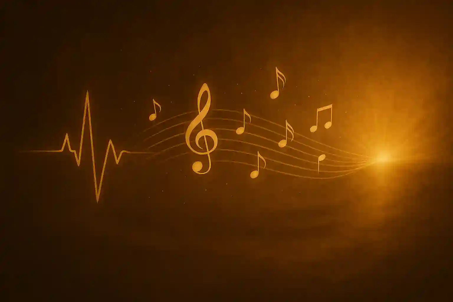 Mission Song-Pioneer mit Melodien und Herzschlag als Symbolik